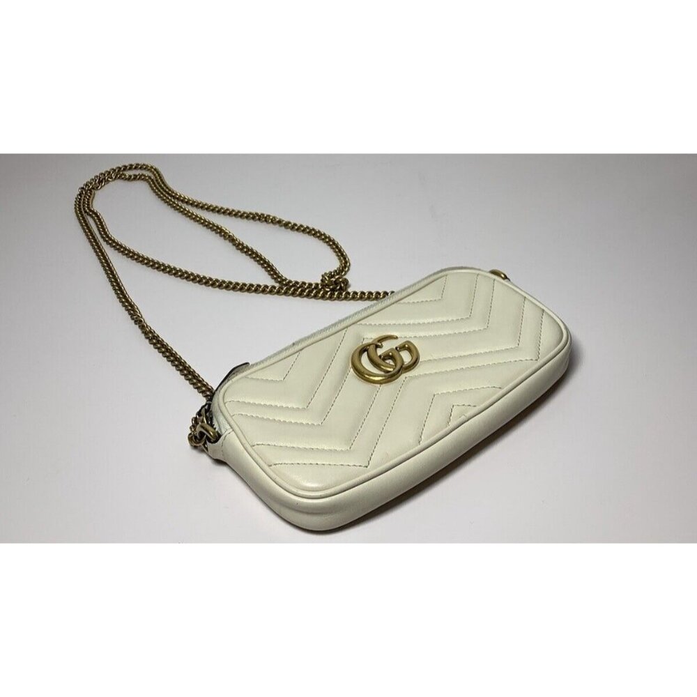 Gucci Calfskin Matelasse GG Marmont Mini Bag